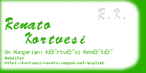 renato kortvesi business card